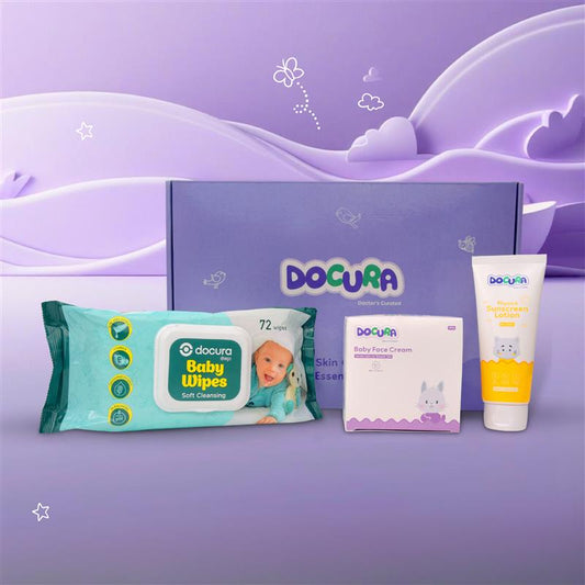 Docura Baby Skin Care Essentials Gift Set (Pack of 3 Products)