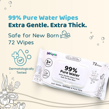 99% Pure Water Baby Wipes (72 Wipes)