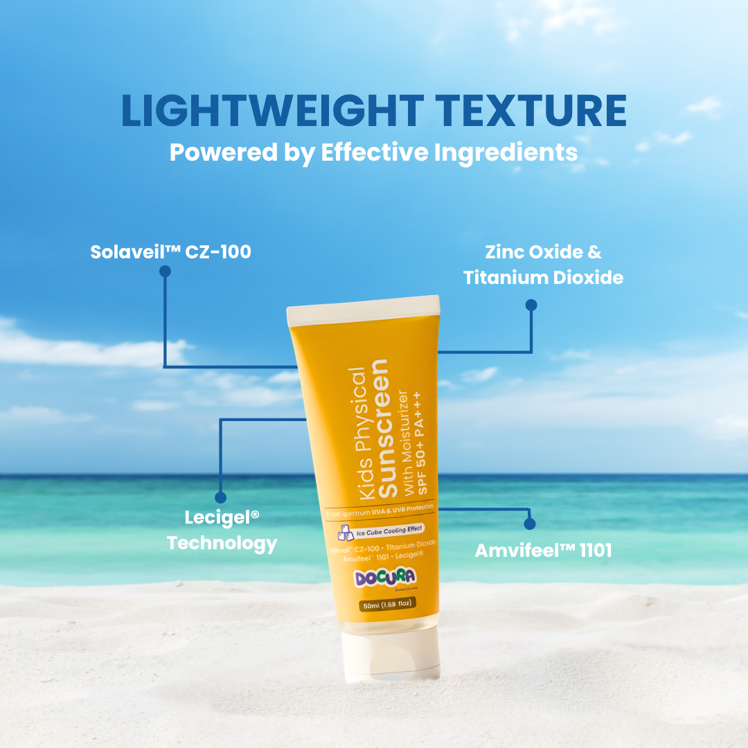 Sunscreen SPF 50 PA+++ with solaveil cz 100 Zinc oxide Titanium Dioxide Lecigel technology Amvifeel 1101