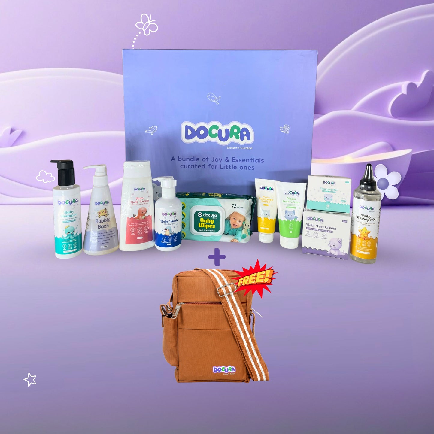Docura Baby Care Collection Premium Gift Set (Pack of 10 products)