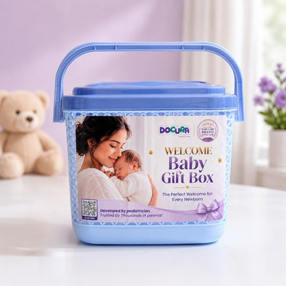 Welcome Baby Gift Box (Pack of 12 Products) + Free Baby Bib
