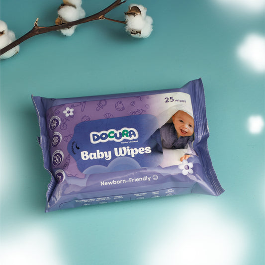 Docura Newborn-Friendly Baby Wipes, Pack of 25 Wipes