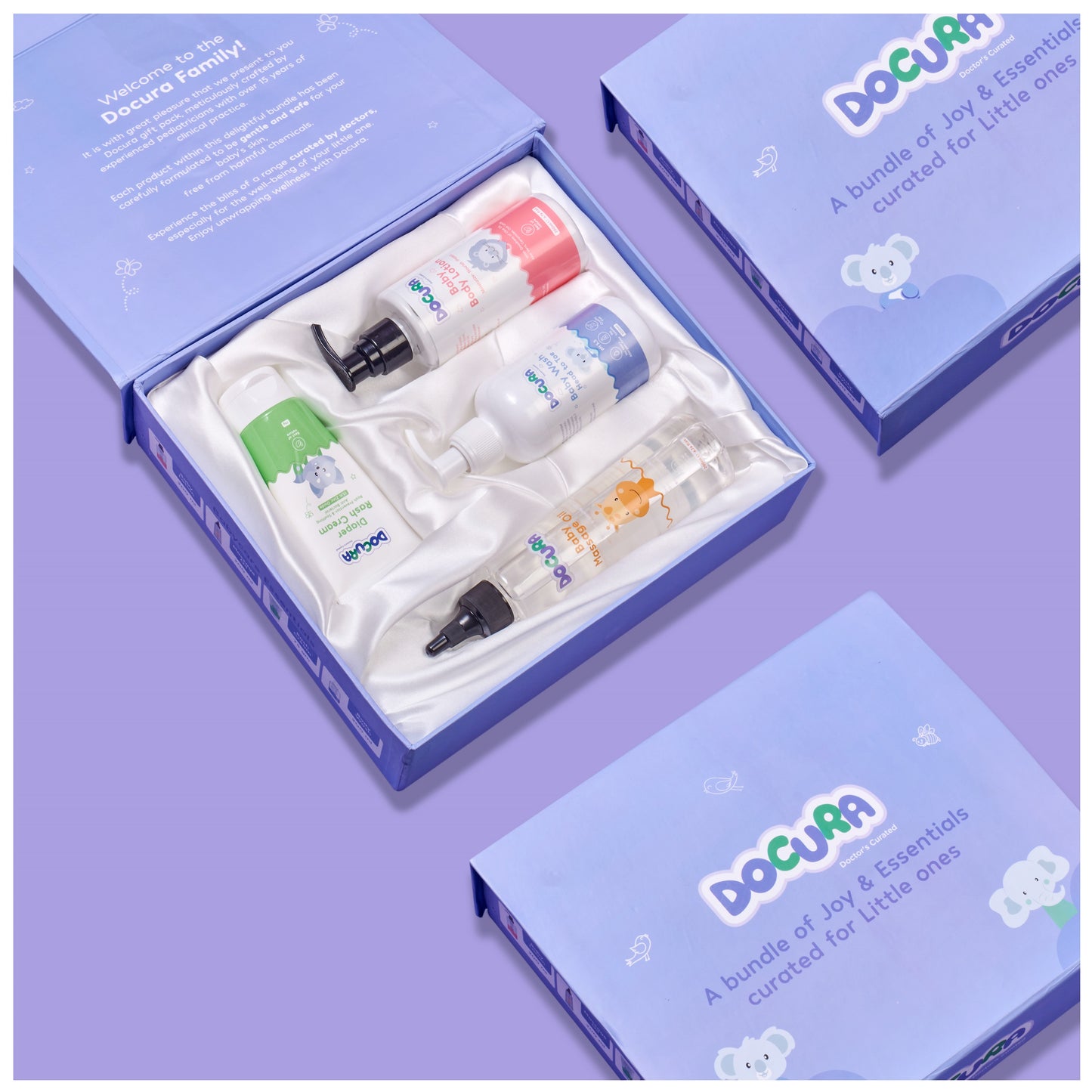 Docura Complete Baby Care Essentials Premium Gift Box (Pack of 4 Products)