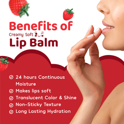 Strawberry Creamy Soft Lip Balm Strawberry (Pack of: 1, 5 g)