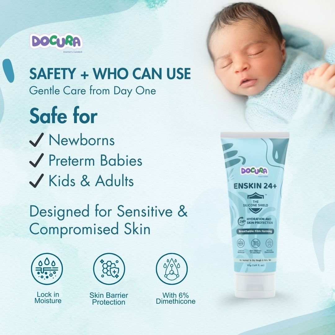 Docura Enskin 24+ Moisturizing Body Cream with Silicone Shield