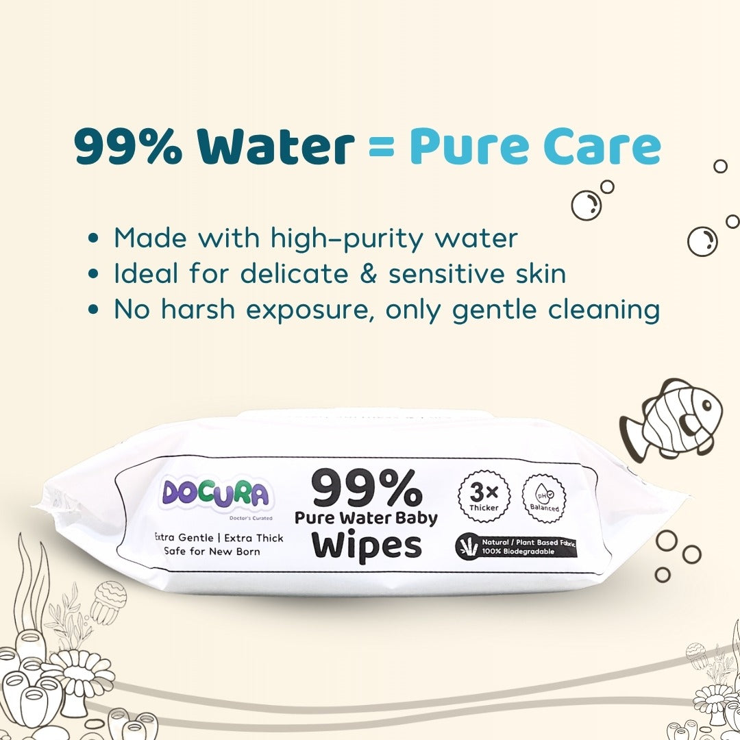 99% Pure Water Baby Wipes (72 Wipes)