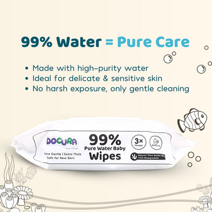 99% Pure Water Baby Wipes (72 Wipes)
